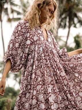 Daughters Of India Kyra Mini Dress In Wine